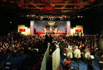 The Field House was packed on Oct. 11, 1992, thanks to a tremendous effort by the entire Washington University Community,