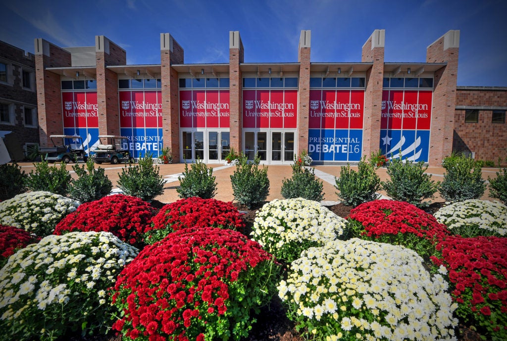 Debate Prep in and around the Athletic Complex. James Byard/WUSTL Photos