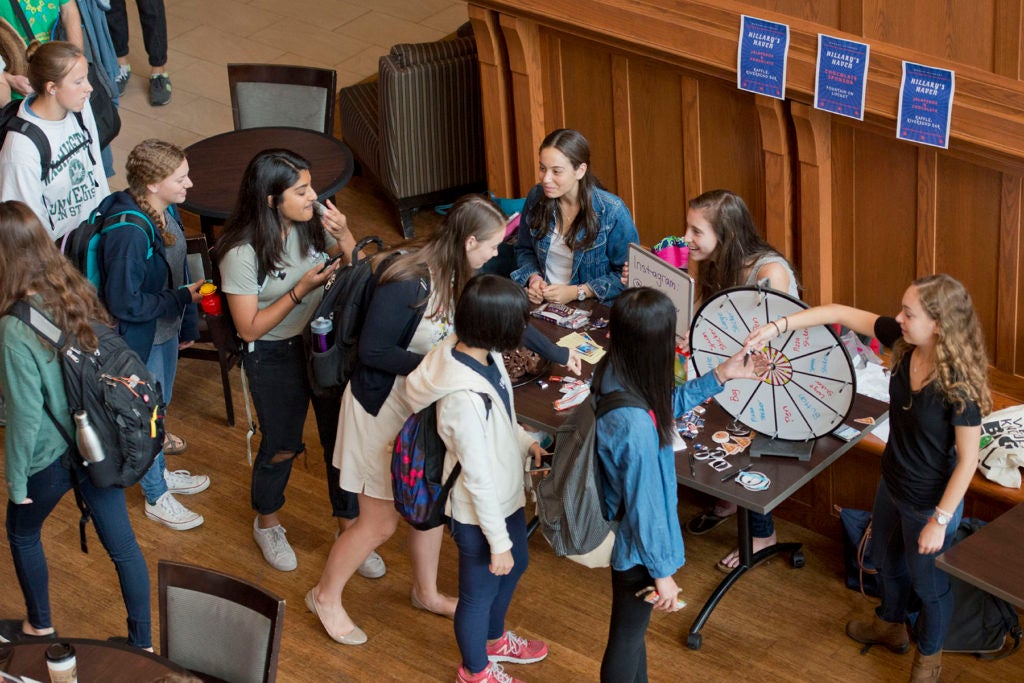 Oh, if the choices were that easy. Students participate in the political process via food preference at Spoon University's Oct. 3 event in the DUC.